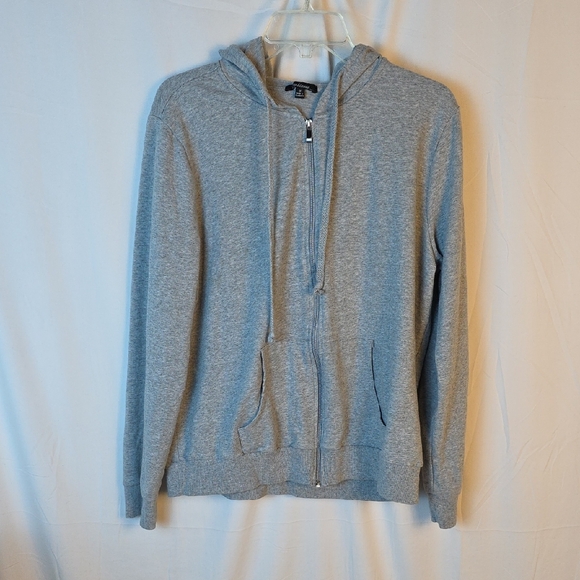 Ambiance Heather Gray Zip-Up Casual Jacket - Picture 1 of 6